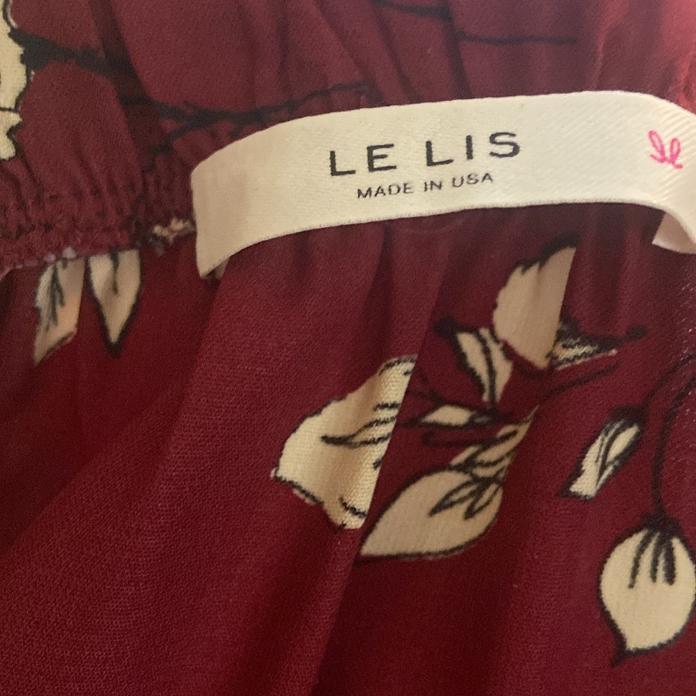 Floral Burgundy Skirt - Picture 6 of 7